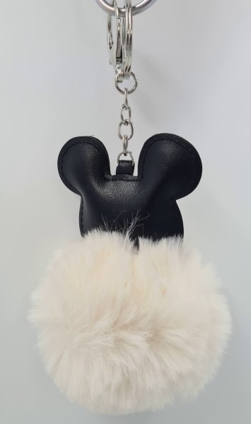 Bézs Mickey pompom 